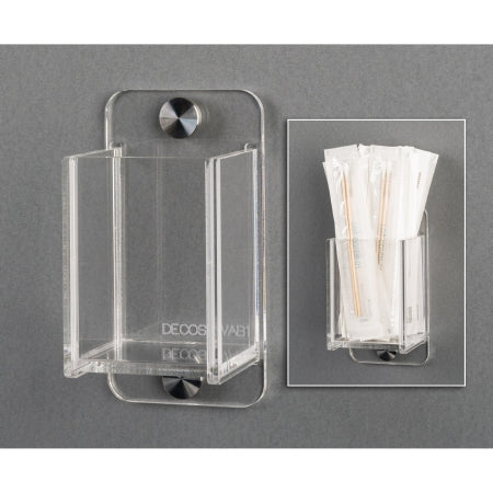 Poltex DECO - Swab Holder Clear Acrylic Manual 1 Pocket Wall Mount - DECOSWAB1-W
