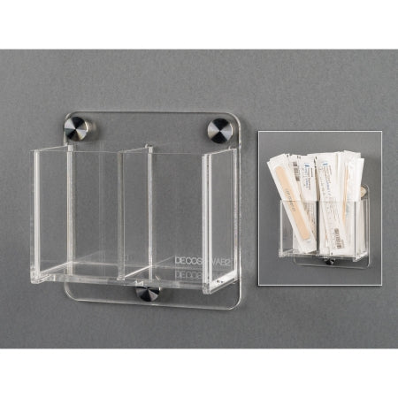 Poltex DECO - Swab Holder Clear Acrylic Manual 2 Pocket Wall Mount - DECOSWAB2-W