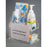 Poltex - Tissue / Hand Sanitizer Holder with Sign Sleeve Clear Acrylic Three Compartment - TISHANSIG-CT
