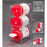 Poltex - Wipe Dispenser Clear PETG Manual Three Compartment Wall Mount - WIPE3VM-W