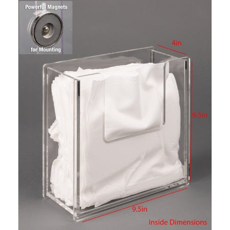 Poltex - Wiper Holder Clear Acrylic Manual One Compartment Magnet Mount - WIPHLDAC-M