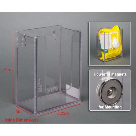 Poltex - Wipe Bag Holder Clear PETG Manual One Package Wipes Magnet Mount - WIPPG-M
