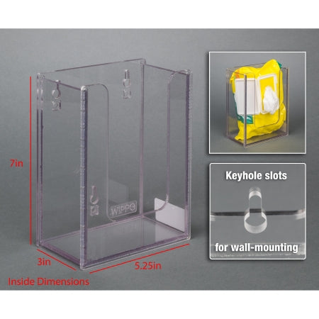 Poltex - Wipe Bag Holder Clear PETG Manual One Package Wipes Wall Mount - WIPPG-W