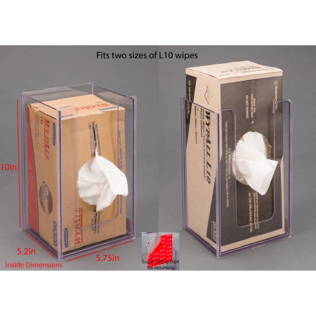 Poltex - Wipe Holder Clear PETG Manual Wypall Wipes VHB Tape Mount - WYPL10-T