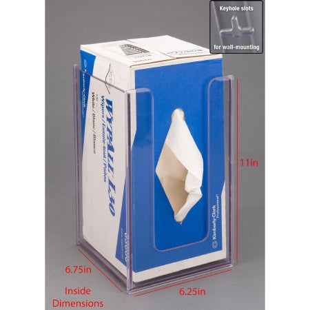 Poltex - Wipe Holder Clear PETG Manual Wypall L30 Wipes Wall Mount - WYPL30-W