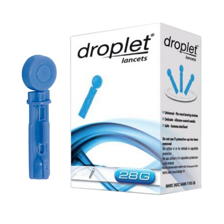 droplet - Lancet Droplet Normal Flow Lancet Needle 1.8 mm Depth 28 Gauge Twist and Pull - 7106