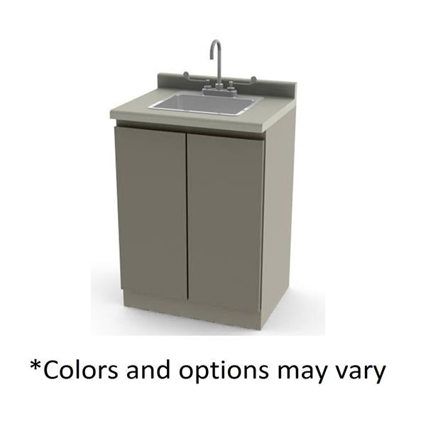 UMF Medical Cabinet Base Stainless Steel/Laminate 19X24X39.25" Cherry Each - 6024WC