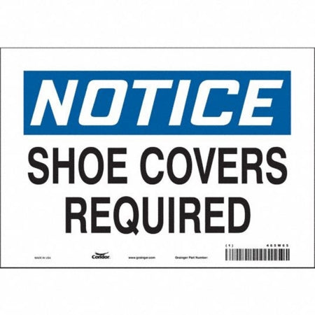 Condor - Wall Sign Caution Notice Shoe Covers Requied - 465W65