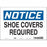 Condor - Wall Sign Caution Notice Shoe Covers Requied - 465W65