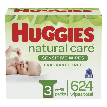 Huggies Natural Care - Baby Wipe Soft Pack 99% Water Unscented 624 Count - 53613