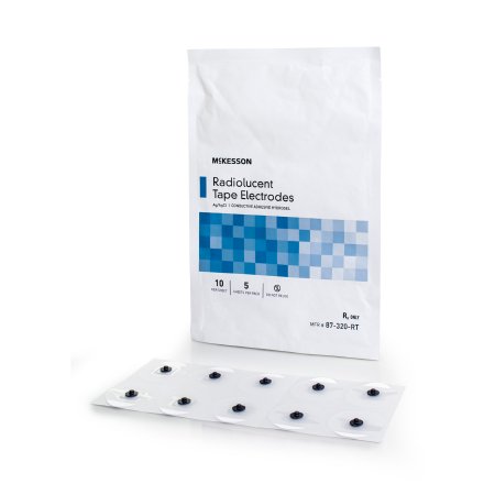 McKesson - ECG Snap Electrode Monitoring Radiolucent Tape Backing 5 per Pack - 87-320-RT