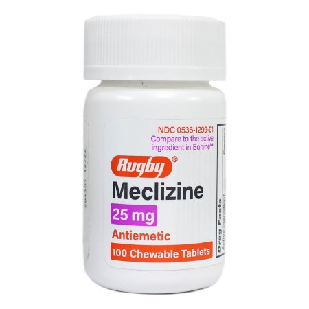 Rugby - Nausea Relief 25 mg Strength Chewable Tablet 100 Per Bottle - 00536129901