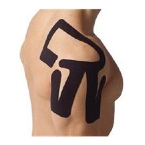 Spidertech. (NuCap Med) Tape Kinesiology Spidertech 100% Cotton/Poly Acrylic Pre Cut Adhs Black 10/Box - TB22052-503