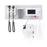 Green Series 777 - Wall Transformer Welch Allyn Integrated Wall System for Connex Spot Monitor (CSM) or Spot Vital Signs 4400 Device (Spot) with PanOptic Basic LED Ophthalmoscope, MacroView Basic LED Otoscope, and Ear Specula Dispenser - 777-PM2WCX-US