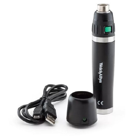 Welch Allyn - Power Handle  3.5V Premium Lithium Ion Plus USB Rechargeable Power Handle, Compatible with Universal Desk Charger For use with Otoscope - 719-3