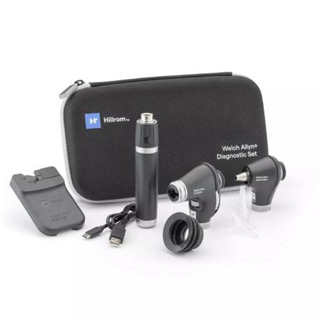 Welch Allyn - 3.5V Diagnostic Set with PanOptic Plus LED Ophthalmoscope, MacroView Plus LED Otoscope For iExaminer - 71-PM3LXES-US