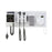 Green Series 777 - Wall Transformer Welch Allyn Integrated Wall System with PanOptic Plus LED Ophthalmoscope, MacroView Plus LED Otoscope for iExaminer, BP Aneroid, Ear Specula Dispenser, and SureTemp Plus Thermometer - 777-PM3WAS-US