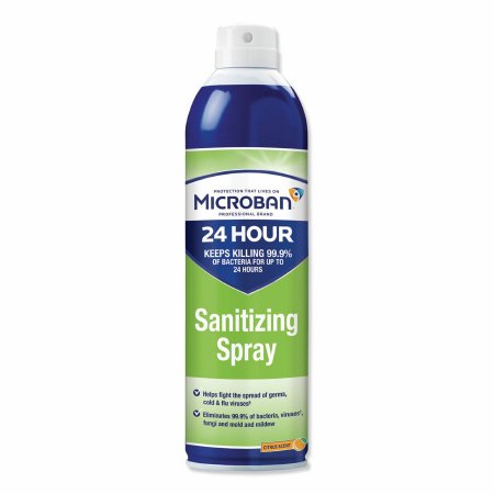 Microban - Surface Disinfectant / Sanitizer Quaternary Based Aerosol Spray Liquid 15 oz. Can Citrus Scent NonSterile - PGC30130