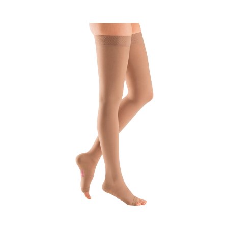 mediven plus - Compression Stocking Thigh High Size 7 Beige Open Toe - 10807