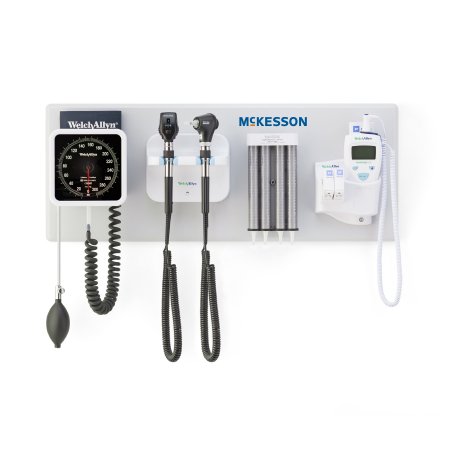 McKesson - Integrated Wall System Ophthalmoscope / Otoscope / BP Aneroid / Specula Dispenser / Thermometer / Transformer - 156-4L