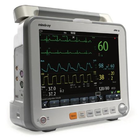 Midray - Patient Monitor Vital Signs Monitoring Type Arrhythmia, ECG, NIBP, Respiration, Temperature AC Power / Battery Operated - 121-001365-00