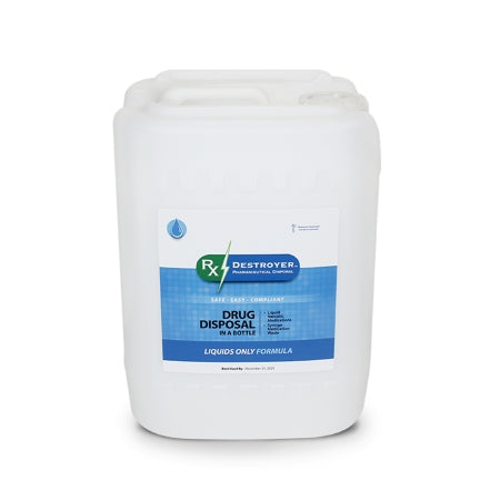 Rx Destroyer Liquid - Drug Disposal System 20 lbs. Carton Weight - C2R Global Manufacturing - RX5LIQMB