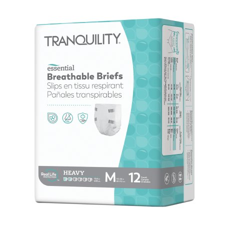 Tranquility Essential - Unisex Adult Incontinence Brief Medium Disposable Heavy Absorbency - 2745
