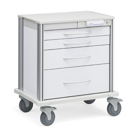 Pace Series - Multifunctional Supply Cart Aluminum Case White - SP21W4
