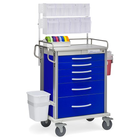 Pace Series - Anesthesia Storage Cart Aluminum Case Blue - SP30B6 W/SPAVP