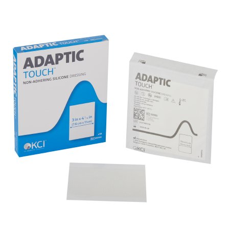 3M Adaptic Touch - Wound Contact Layer Dressing 3 X 4-1/4 Inch Silicone Rectangle Sterile - 3M Systagenix/Kci - 500502