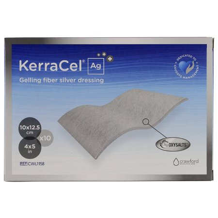 3M Kerracel Ag - Silver Gelling Fiber Dressing 4 X 5 Inch Rectangle Sterile - 3M Systagenix/Kci - CWL1158