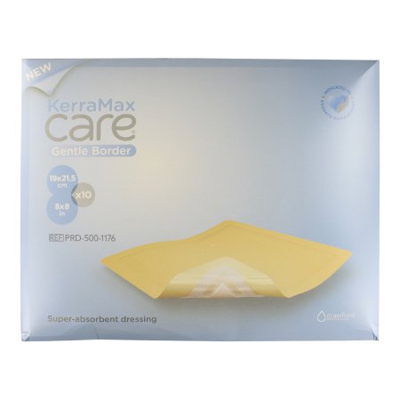 KerraMax Care Gentle Border - Super Absorbent Dressing 8 X 8 Inch Nonwoven Square Sterile - PRD500-1176