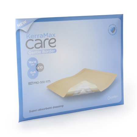 KerraMax Care Gentle Border - Super Absorbent Dressing 6 X 6 Inch Nonwoven Square Sterile - 3M Systagenix/Kci - PRD500-1175