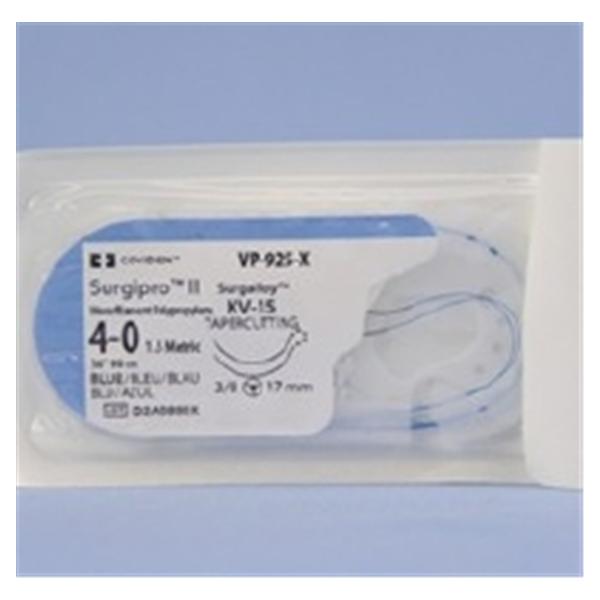 Medtronic MITG-Covidien Suture 4-0 Pp Kv-15/Kv-15 Surgipro Ii Blue 36" Double Arm Monofilament 36/Ca - VP925X
