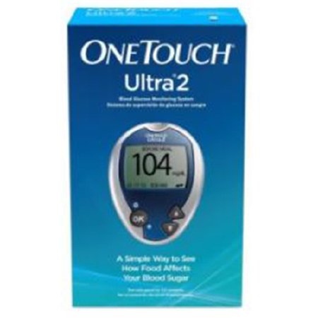 OneTouch Ultra 2 - Blood Glucose Meter 5 Seconds Results Stores up to 500 Results No Coding Required - Lifescan - 53885004601