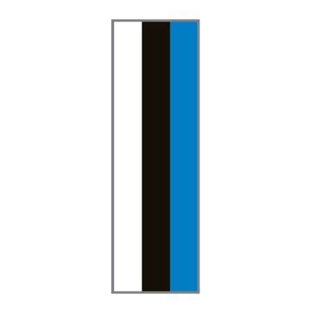 Key Surgical - Blank Instrument Tape Colored Identification Tape Black / Blue / White Vinyl 1/4 Inch - T-330-010902