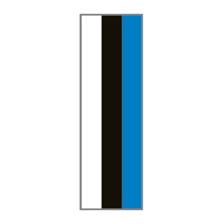 Key Surgical - Blank Instrument Tape Colored Identification Tape Black / Blue / White Vinyl 1/4 Inch - T-330-010902