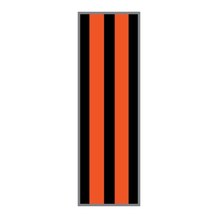 Key Surgical - Blank Label Tape Instructional Label Black / Orange Vinyl 1/4 Inch - T-310-0910