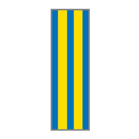 Key Surgical - Blank Label Tape Instructional Label Blue / Yellow Vinyl 1/4 Inch - T-310-0502