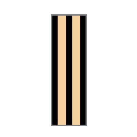 Key Surgical - Blank Label Tape Instructional Label Black / Tan Vinyl 1/4 Inch - T-310-0916