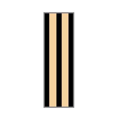 Key Surgical - Blank Label Tape Instructional Label Black / Tan Vinyl 1/4 Inch - T-310-0916