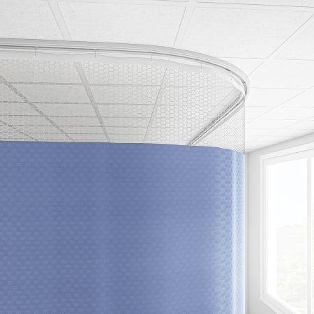 Imperial Fastener Company - Cubicle Curtain 20 Inch Mesh 216 Inch Width 104 Inch Length - 104X216SUMBLU