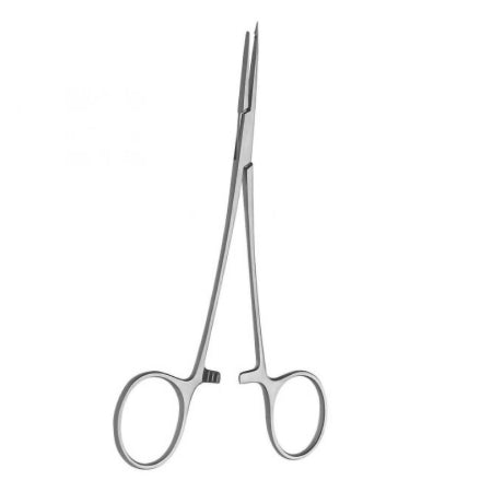 Medline - Tendon Passer Forceps 6 Inch Length Surgical Grade German Stainless Steel NonSterile Ratchet Lock Finger Ring Handle Curved 6 mm Long Pointed Tip - MDS1299220