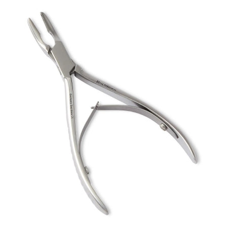 Medline - Bone Rongeur Friedman Half Curved Sharp Scoop Shaped Tip Double Spring Plier Type Handle 3 X 12 mm Bite X 5-1/2 Inch Length - MDS3210114