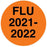 UAL - Pre-Printed Label Advisory Label Orange Paper Flu 2021 - 2020 Black 1/2 Inch Diameter - ULFLU2122