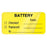 UAL - Pre-Printed Label Battery & Lamp Maintenance Yellow Paper Battery Dates:_ checked_Replaced_By_ Black 1 X 2 Inch - ULBE140