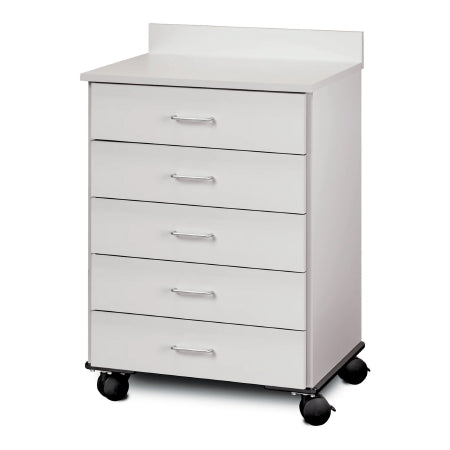 Market Lab - Mobile Cabinet Rolling Cabinet Laminate 5 Drawers Without Shelves Without Locks - 10495-GY