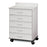 Market Lab - Mobile Cabinet Rolling Cabinet Laminate 5 Drawers Without Shelves Without Locks - 10495-GY