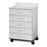 Market Lab - Mobile Cabinet Rolling Cabinet Laminate 5 Drawers Without Shelves Without Locks - 10495-GY