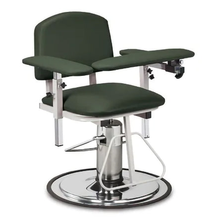 Clinton - Blood Drawing Chair Padded Flip up Arms Gun Metal - Market Lab - 15977-GU
